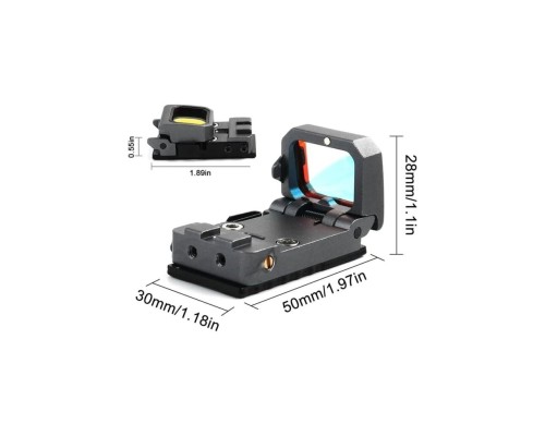Vism Flipdot Reflex M2 Red Dot Sight - Katlanabilir Optik, Tabanca için 22mm Reflex Nişangâh