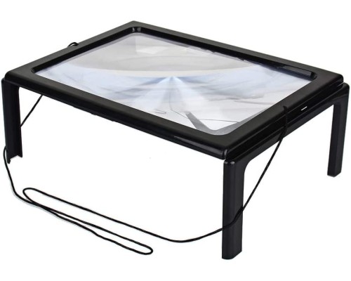 Yaşlılar Için A4 Boyutu Masa Tipi Işıklı Okuma Büyüteç Th-275205B