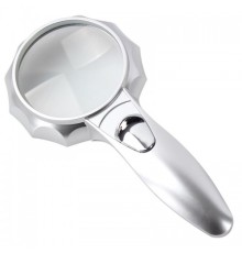 4X 6 Led Işık Aydınlatma 75Mm Optik Lens El Büyüteç