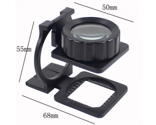 Tekstilciler Için Kumaş Kontrolü Büyüteç Katlanan Metal 15X Büyütme