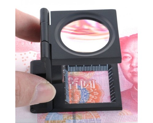 25x25 Mm Full Çelik Kaplı Katlamalı Büyüteç TH-9005B