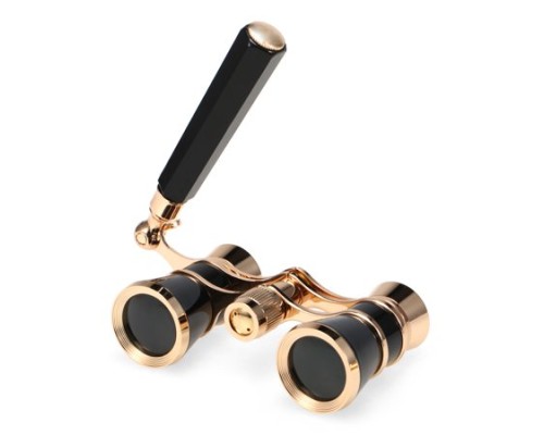 Nefis Işlemeli, Tiyatro / Opera Dürbünü 3x25 Prinç Metal Kaplamalı Retro 5iyah