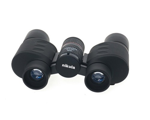 Nikula 10x30   Mavı Mercekli Kauçuk Kaplamalı Kamp Dürbün