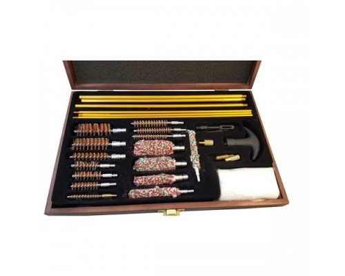 27 Parça Ahşap Kutu Evrensel Tabanca Temizleme Seti