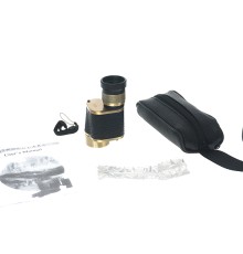 Baigish  6X24 Askeri Tarzi Pirinç Ve Deri Kaplamalı Deri Çantalı Monocular Dürbün Sarı