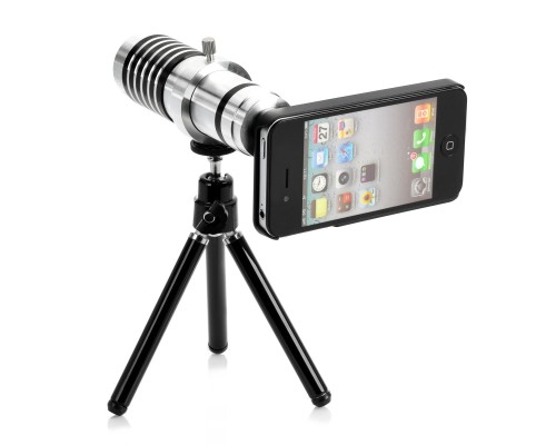 İphone5,5s,i̇phone4.4s Için Alüminyum 14x Optik Zoom Yakından Görüntü çekme Dürbün