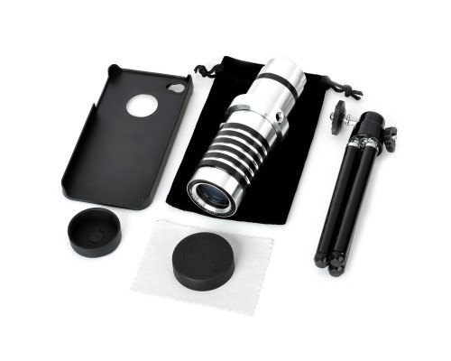 İphone5,5s,i̇phone4.4s Için Alüminyum 14x Optik Zoom Yakından Görüntü çekme Dürbün