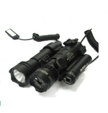 Flaş Işıklı Yeşil Tfek Lazeri Fenerli  Kablodan Kontrol