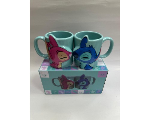 Öpüşen Stitch 2li Kupa Bardak