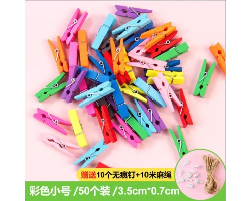 Renkli Büyük Boy Ahşap Mandal