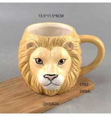 Aslan Motifli Seramik Bardak