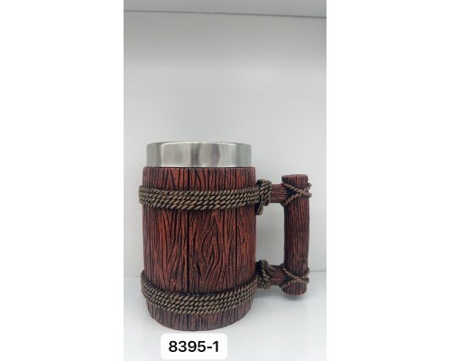 Büyük Boy Halatli Çelik Kupa Bardak Kod 8395