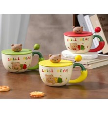 Chili Bear Kapaklı Kaşıklı Bardak