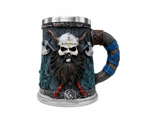 FY31 Büyük Boy Wiking Temalı çelik kupa bardak