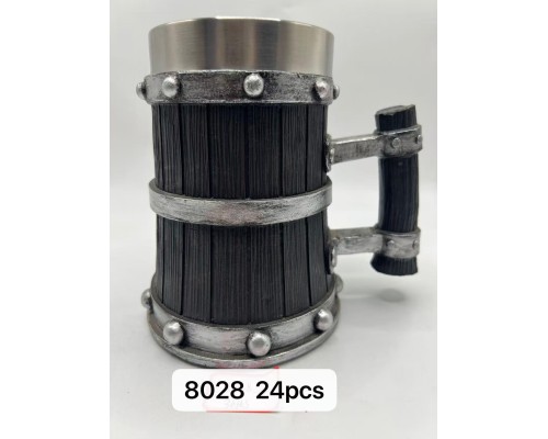 Büyük Boy Gümüş işlemeli Çelik Kupa Kod 8028