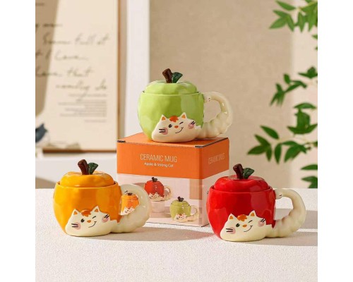 Şımarık Kedi Tasarımlı Seramik Kupa