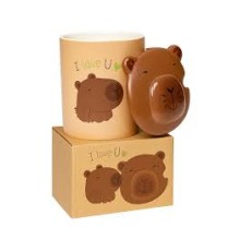 Kapibara 4 model Kapaklı Kaşaklı Kupa Bardak