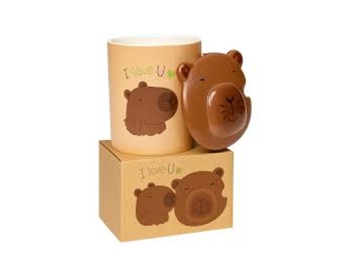 Kapibara 4 model Kapaklı Kaşaklı Kupa Bardak