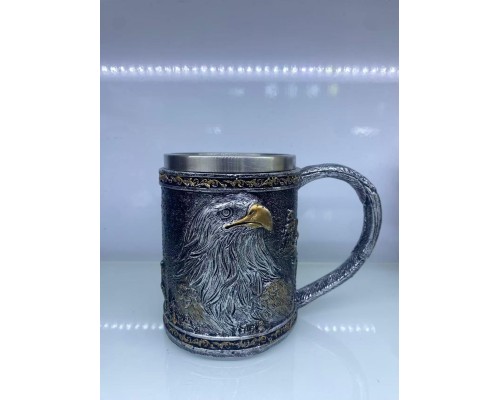 Kartal Motifli Çelik Kupa 220076