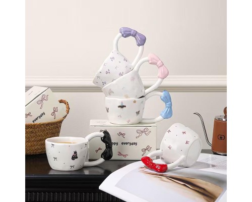 Kurdele Saplı Seramik Kupa Bardak