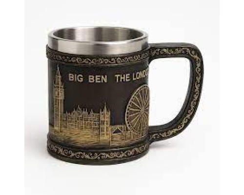 Londra Detaylı Çelik Kupa