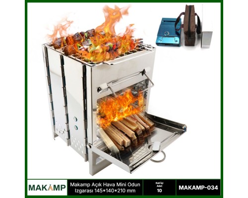 Makamp Açık Hava Mini Odun Izgarası 034