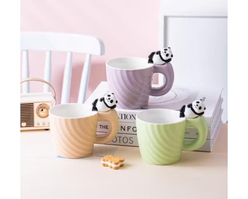 Panda Motifli Seramik Kupa Bardak