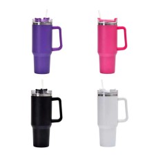 Pipetli Termos Bardak Paslanmaz Çelik 1.2 Lt