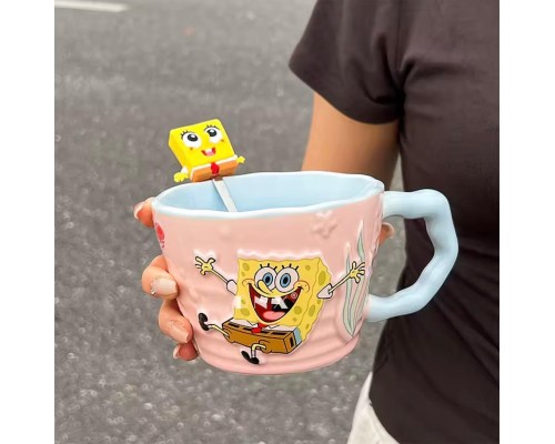 Sünger Bob Kaşıklı Kupa Bardak