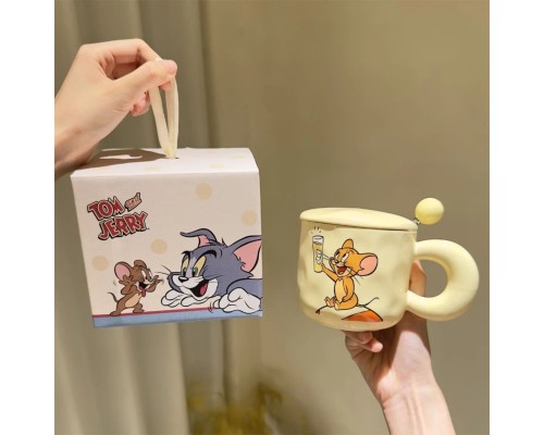 Tom ve Jerry Kaşıklı Kupa Bardak