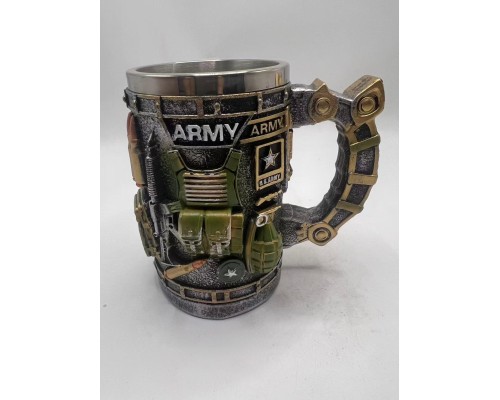 XH46 ARMY motifli çelik kupa