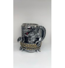 XH53 Mechagod Canavar Motifli çelik kupa