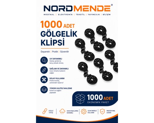 1000 Adet Gölge Filesi Klipsi | Sera Filesi Sabitleme Klipsi | Güneşlik Örtü Klipsi | Yerli Üretim | UV Dayanımlı