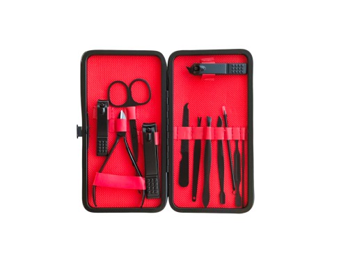 13 Parça Çantalı Manikür Pedikür Seti El Ayak Tırnak Bakım Seti Cımbız Makas Siyah Nokta Temizleme Batık Tırnak Engelleme Aparatı