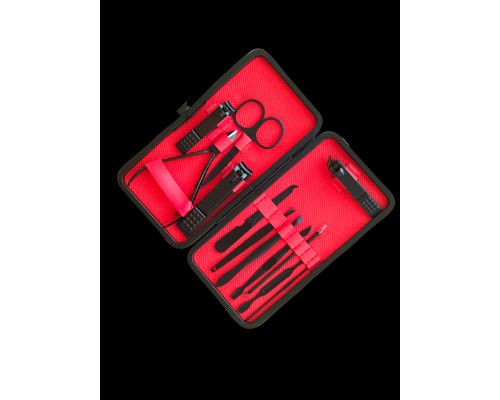 13 Parça Çantalı Manikür Pedikür Seti El Ayak Tırnak Bakım Seti Cımbız Makas Siyah Nokta Temizleme Batık Tırnak Engelleme Aparatı