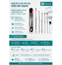 NORDMENDE 6 Parça Paslanmaz Çelik Kulak Temizleyici Seti – Kulak Bakım Aparatı – Metal Kulak Temizlik Seti – Çok Amaçlı Kulak Bakım Ekipmanı