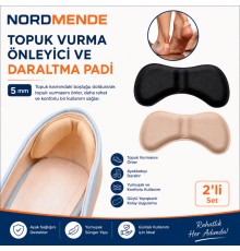 NORDMENDE 5 mm Topuk Vurma Önleyici Ayakkabı Daraltma Pedi 2'li Set