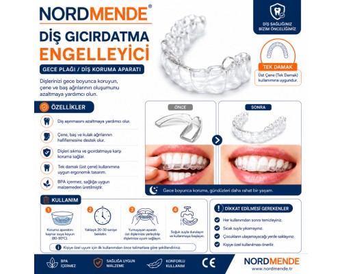 NORDMENDE Bruksizm Gece Aparatı Plağı Tek Damak