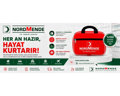 Nordmende İlk Yardım Çantası Acil Müdahale Seti – Araç, Ev, Ofis ve Seyahat İçin