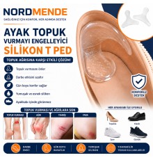 NORDMENDE Silikon T Ped Ayak Topuk Vurmayı Önleyici Topuk Koruyucu