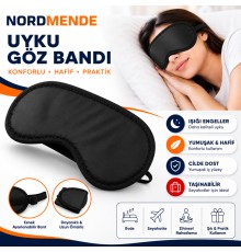 NORDMENDE Uyku Göz Bandı | Premium Işık Geçirmez Göz Maskesi