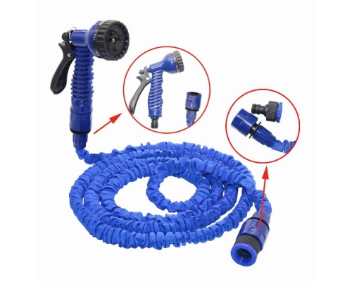 22.5 Metre Uzayan Bahçe Sulama Araç Yıkama Hortumu 7 Kademeli Başlık Tabanca