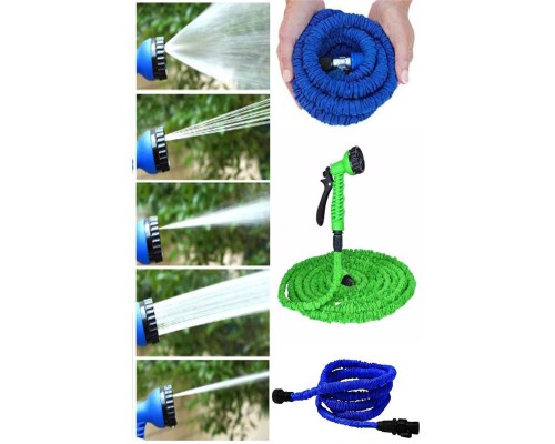 22.5 Metre Uzayan Bahçe Sulama Araç Yıkama Hortumu 7 Kademeli Başlık Tabanca