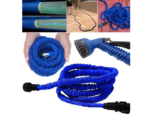 30 Metre Uzayan Bahçe Sulama Araç Yıkama Hortumu 7 Kademeli Başlık Tabanca