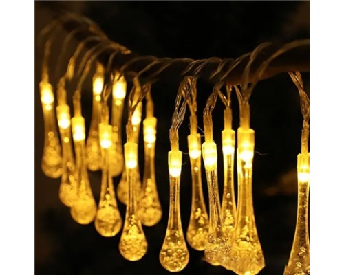 10 Led 2 Metre Sarı Kristal Su Damlası Güneş Enerjili Led Işık Solar Bahçe Ağaç Lamba Aydınlatması 10 Led 2 Metre Sarı Kristal Su Damlası Güneş Enerjili Led Işık Solar Bahçe Ağaç Lamba Aydınlatması