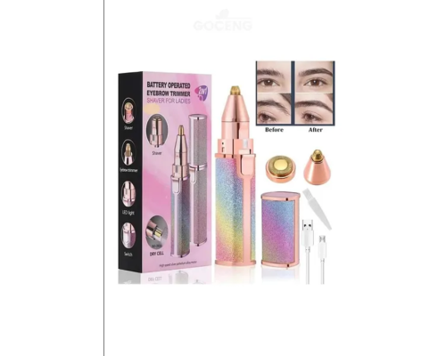 Çift Başlıklı Epilasyon Yüz Çene Işıklı Kıl Tüy Alma Mini Cep Epilasyonu Simli