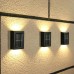 2 Adet Modern Solar Çift Taraflı Aplik Güneş Enerjili Aydınlatma Dekorasyon Duvar Lamba