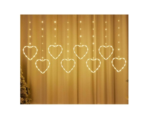 Kalpli Perde LED Işıklar, Sevgililer Günü Romantik LED Aydınlatma Kalpli Perde LED Işıklar, Sevgililer Günü Romantik LED Aydınlatma