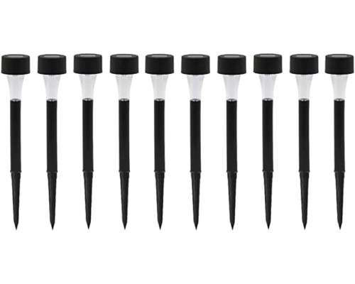 Güneş Enerjili Bahçe Lambası Plastik Saplama 10lu Set