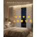 3 Metre Perde Led Işık - 8 Modlu Kalp ve LOVE Figürlü Dekoratif Animasyonlu Led